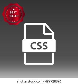 CSS File Type Vector Icon Illustration