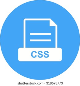 CSS, format, document icon vector image. Can also be used for file format, design and storage. Suitable for mobile apps, web apps and print media.
