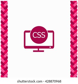CSS icon Flat Design. Isolated Illustration.
