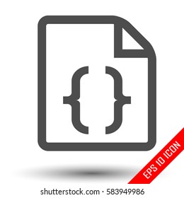 CSS icon. Simple flat logo of CSS file on white background. Vector illustration.