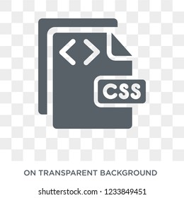 Css icon. Trendy flat vector Css icon on transparent background from Programming collection. 