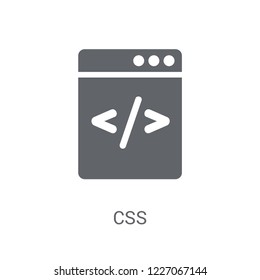 CSS icon. Trendy CSS logo concept on white background from Technology collection. Suitable for use on web apps, mobile apps and print media.