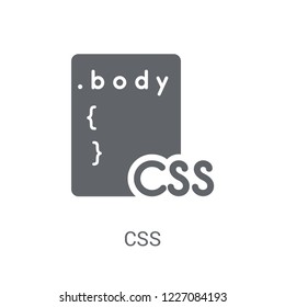 Css icon. Trendy Css logo concept on white background from Programming collection. Suitable for use on web apps, mobile apps and print media.