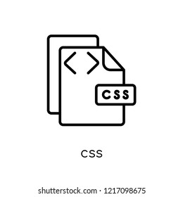 Css icon. Trendy modern flat linear vector Css icon on white background from thin line Programming collection, editable outline stroke vector illustration