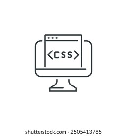 CSS icon, CSS vector illustration