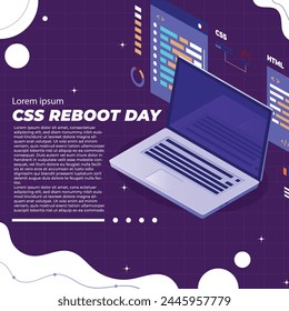 CSS Reboot Day – May 1, 2024, Attractive design, can be used on all social media platforms, beautiful color combination, get it now for your first purchase.