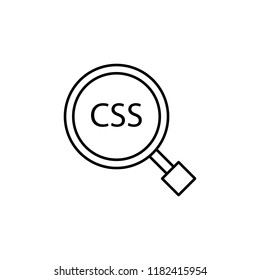 CSS search icon. Element of online and web for mobile concept and web apps icon. Thin line icon for website design and development, app development. Premium icon