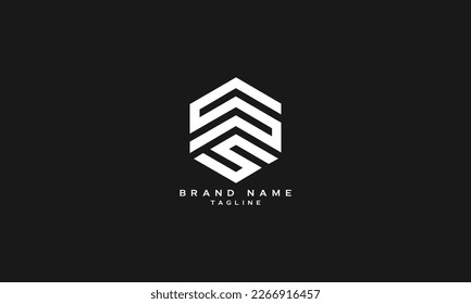 CSS, SS, Abstract initial monogram letter alphabet logo design