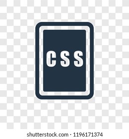 Css vector icon isolated on transparent background, Css transparency logo concept