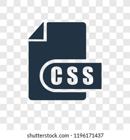 Css vector icon isolated on transparent background, Css transparency logo concept