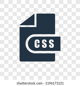 Css vector icon isolated on transparent background, Css transparency logo concept
