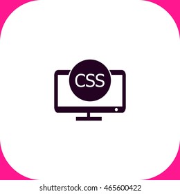 CSS vector icon on white background.