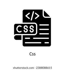 Css vector  Solid Design illustration. Symbol on White background EPS 10 File
