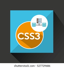 css3 language data base storage vector illustration eps 10