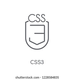 CSS3 linear icon. Modern outline CSS3 logo concept on white background from Technology collection. Suitable for use on web apps, mobile apps and print media.