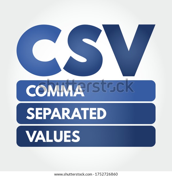 Csv Comma Separated Values Acronym Technology Stock Vector Royalty Free 1752726860 Shutterstock 8932