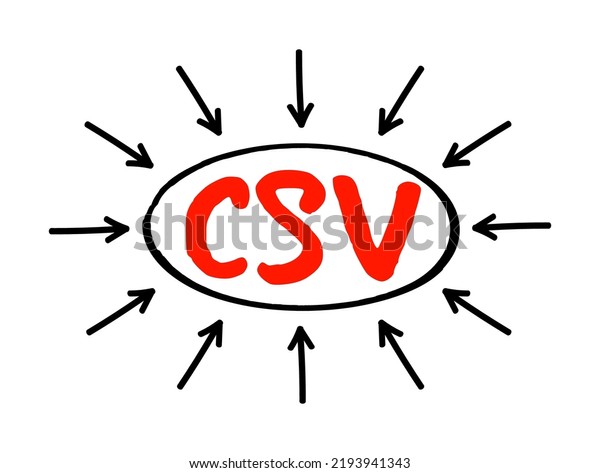 Csv Comma Separated Values Delimited Text Stock Vector Royalty Free 2193941343 Shutterstock 4492