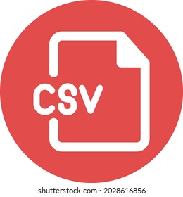 Csv Document Isolated Vector icon which can easily modify or edit


