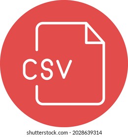 Csv Document Isolated Vector icon which can easily modify or edit

