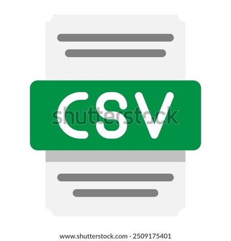 Csv document spreadsheet flat icons for business analytics, suitable for website, ui and mobile app.