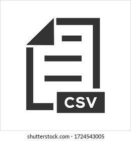 CSV file format icon. CSV file format vector image