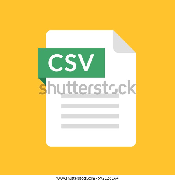 Csv File Icon Commaseparated Values Document Stock Vector Royalty Free 692126164 7599