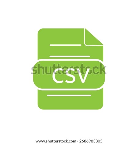 CSV file icon. Datasheet icon. Vector.