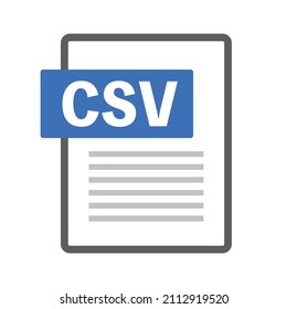 CSV-Dateisymbol. Ein- und Ausfuhr. Vektorgrafik.