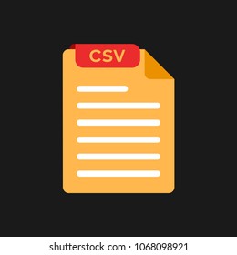 CSV file type icon