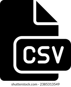 csv glyph icon illustration vector