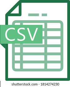 Csv Csvアイコンカンマ区切り値スプレッドシートスプレッドアイコンフラットコンセプトイラストexcel ワークブックワークシート緑のデータベースレコードテーブルデータの計算 のベクター画像素材 ロイヤリティフリー