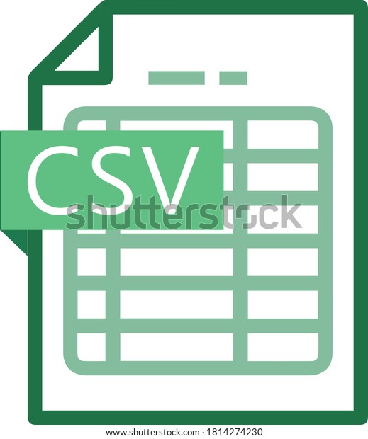 Csv Csvアイコンカンマ区切り値スプレッドシートスプレッドアイコンフラットコンセプトイラストexcel ワークブックワークシート緑のデータベースレコードテーブルデータの計算 のベクター画像素材 ロイヤリティフリー