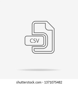Csv icon. Vector concept illustration for design.