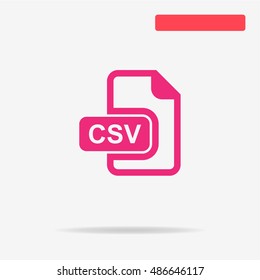 Csv icon. Vector concept illustration for design.