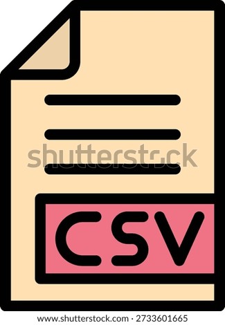 CSV Vector Icon Design Illustration