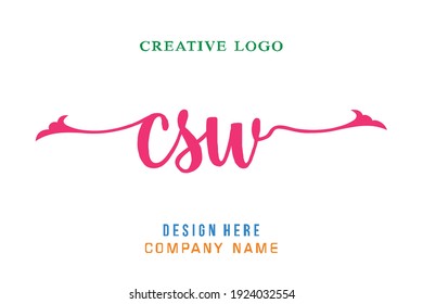 CSW lettering logo is simple, easy to understand and authoritative