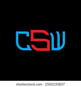 CSW logo design, CSW simple and modern logo. CSW luxurious alphabet design  