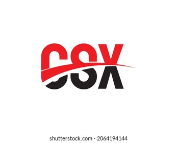 CSX Letter Initial Logo Design Vector Illustration