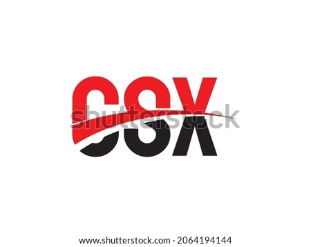 CSX Letter Initial Logo Design Vector Illustration