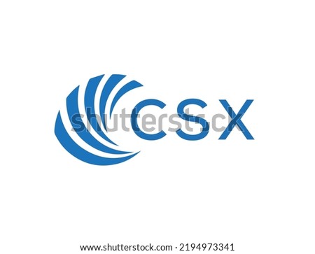 CSX letter logo design on white background. CSX creative circle letter logo concept. CSX letter design.
