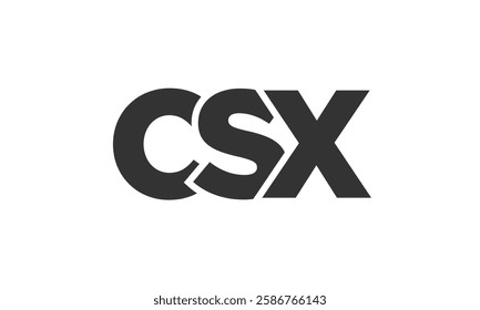 CSX logo design template with strong and modern bold text. Initial based vector logotype featuring simple and minimal typography. Trendy company identity ideal for businesses brand presence.