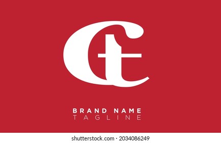 CT Alphabet letters Initials Monogram logo TC, C and T