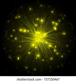 ct background - illustration of big explosion, catastrophe. Big bang.