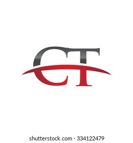 CT initial company red swoosh logo