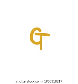 CT initial handwritten logo for identity
