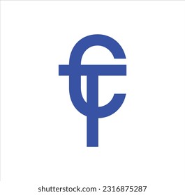 CT or initial letter logo design for eps 10