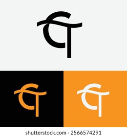 ct Initial letter logo symbol design
