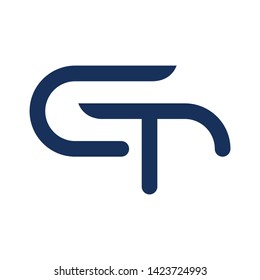 CT initial letter logo template vector icon design