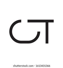 CT initial letter logo template vector icon design