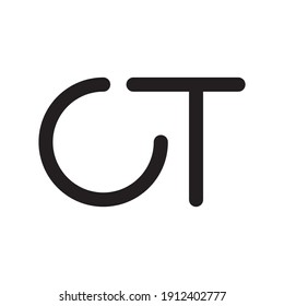 ct initial letter vector logo